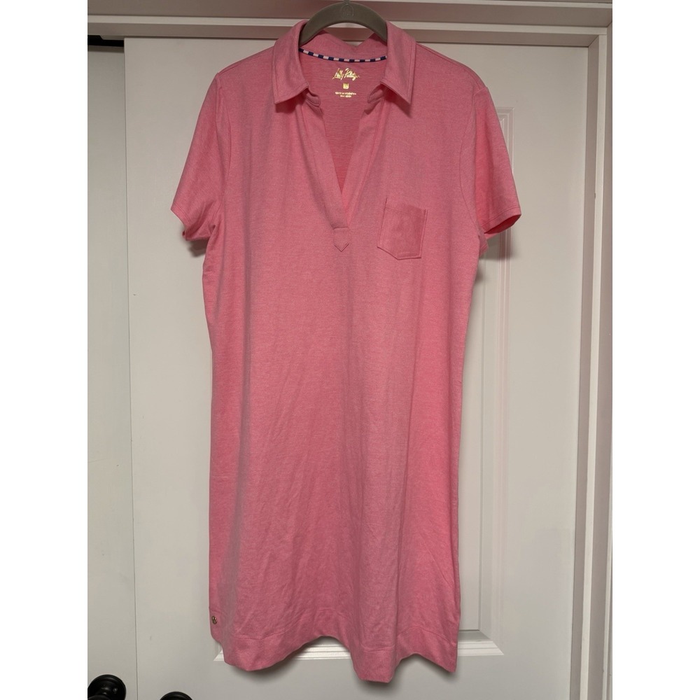 Lilly Pulitzer, Women's Pink Polo Shirt Dress, Pink, Size‎ Large